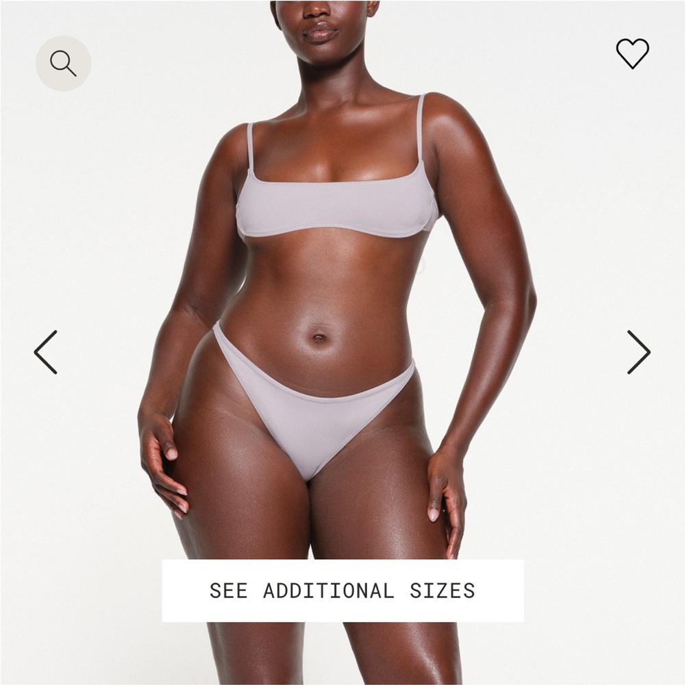 NWT SKIMS Chrome Bikini Set Size S/M